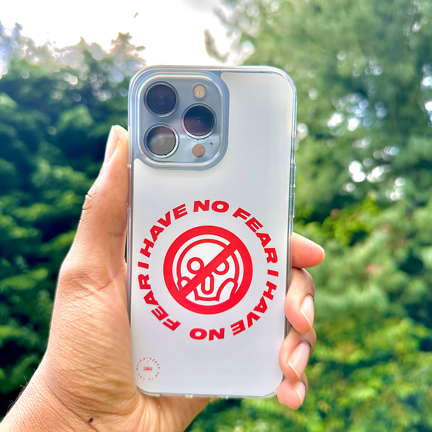 I Have No Fear (White) - Clear iPhone Case