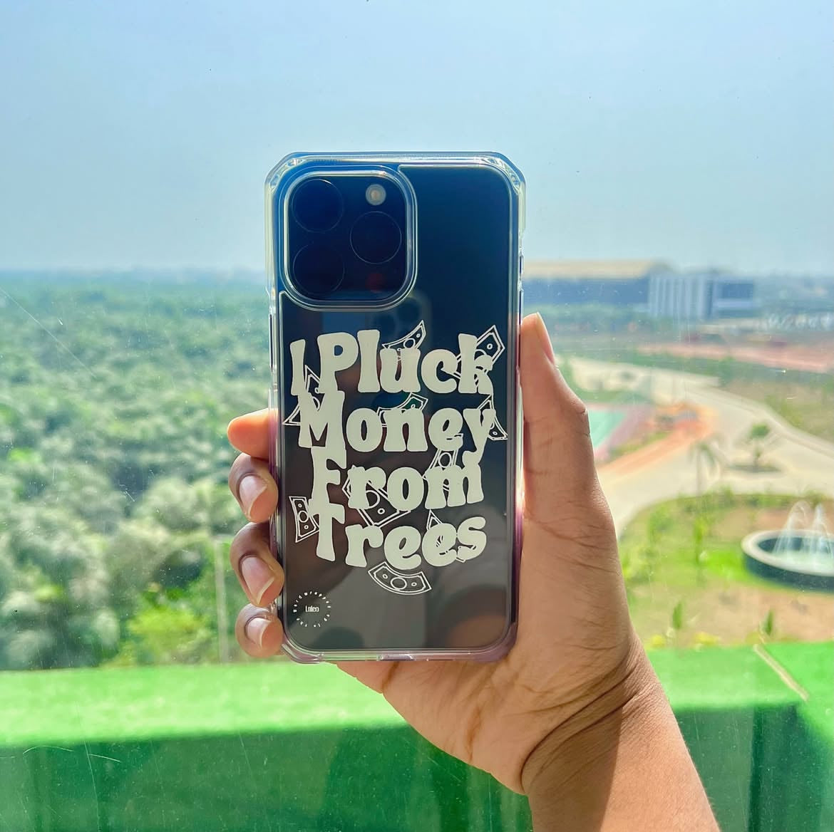 I Pluck Money From Trees (White) - Clear iPhone Case®