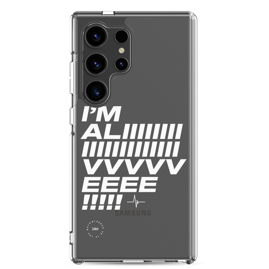 I'm Alive (White) - Clear Samsung Case