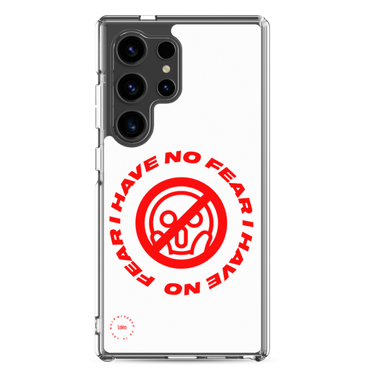 I Have No Fear (White) - Clear Samsung Case