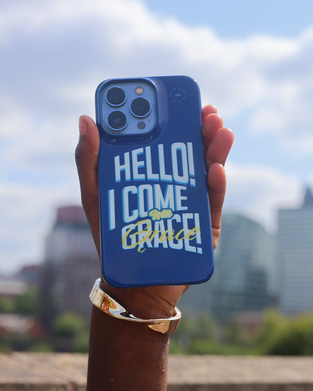 I Come With Grace (Blue) - Snap iPhone Case