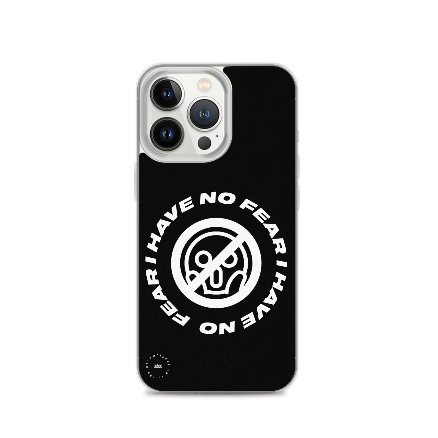 I Have No Fear (Black) - Clear iPhone Case