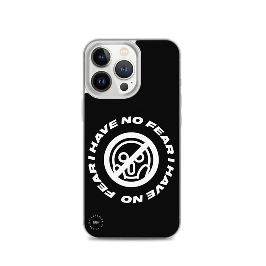 I Have No Fear (Black) - Clear iPhone Case