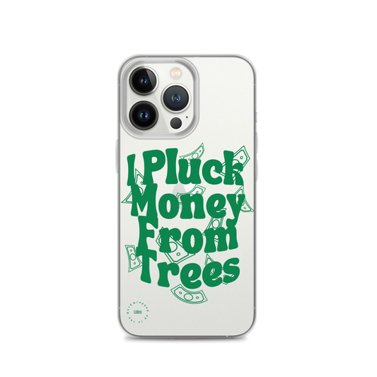 I Pluck Money From Trees (Green) - Clear iPhone Case®