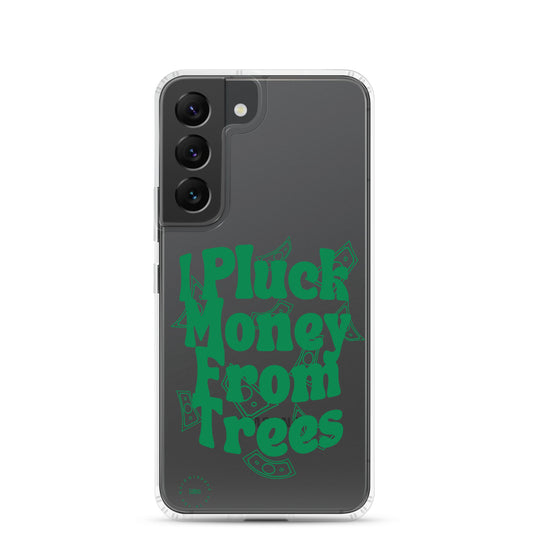 I Pluck Money From Trees (Green) - Clear Samsung Case