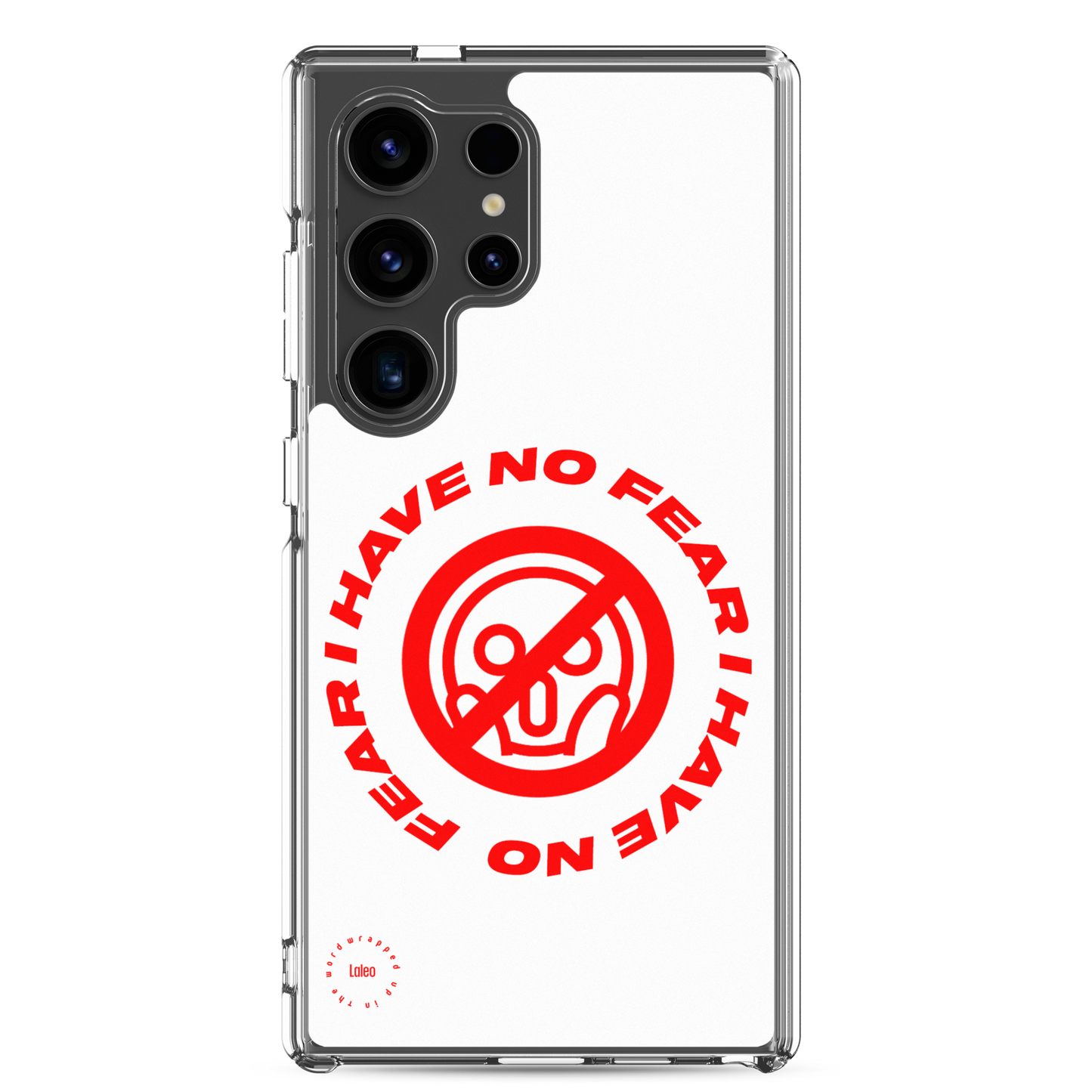 I Have No Fear (White) - Clear Samsung Case