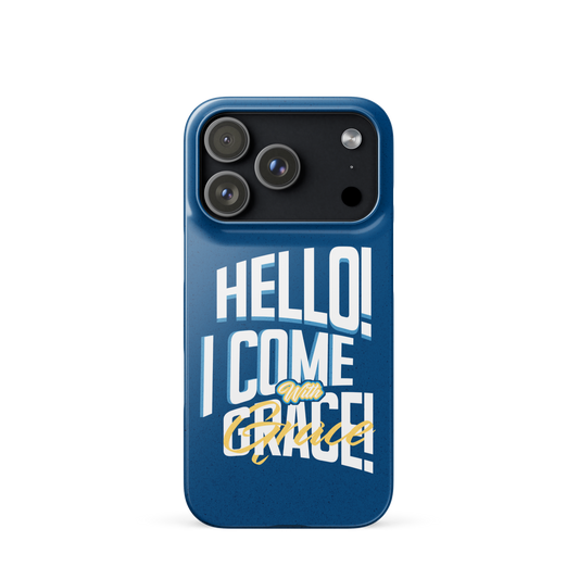 I Come With Grace (Blue) - Snap iPhone Case